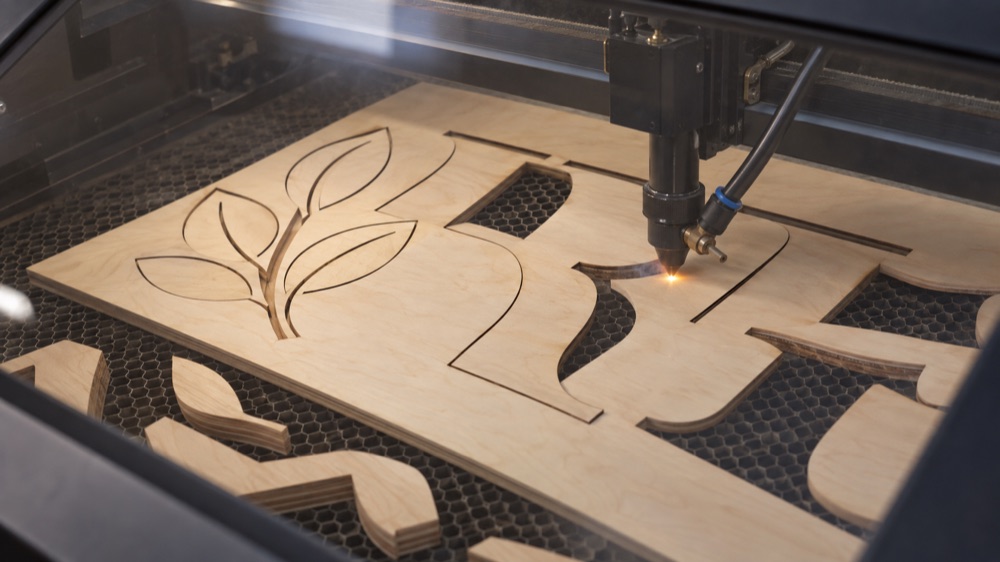 Illustrative CO₂ wood & acrylic cutting process